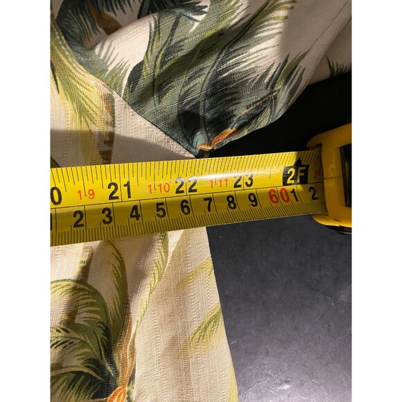 Vtg Tommy Bahama Silk Palm Tree AOP Hawaiian Short Sleeve Shirt Mens M - Picture 4 of 5